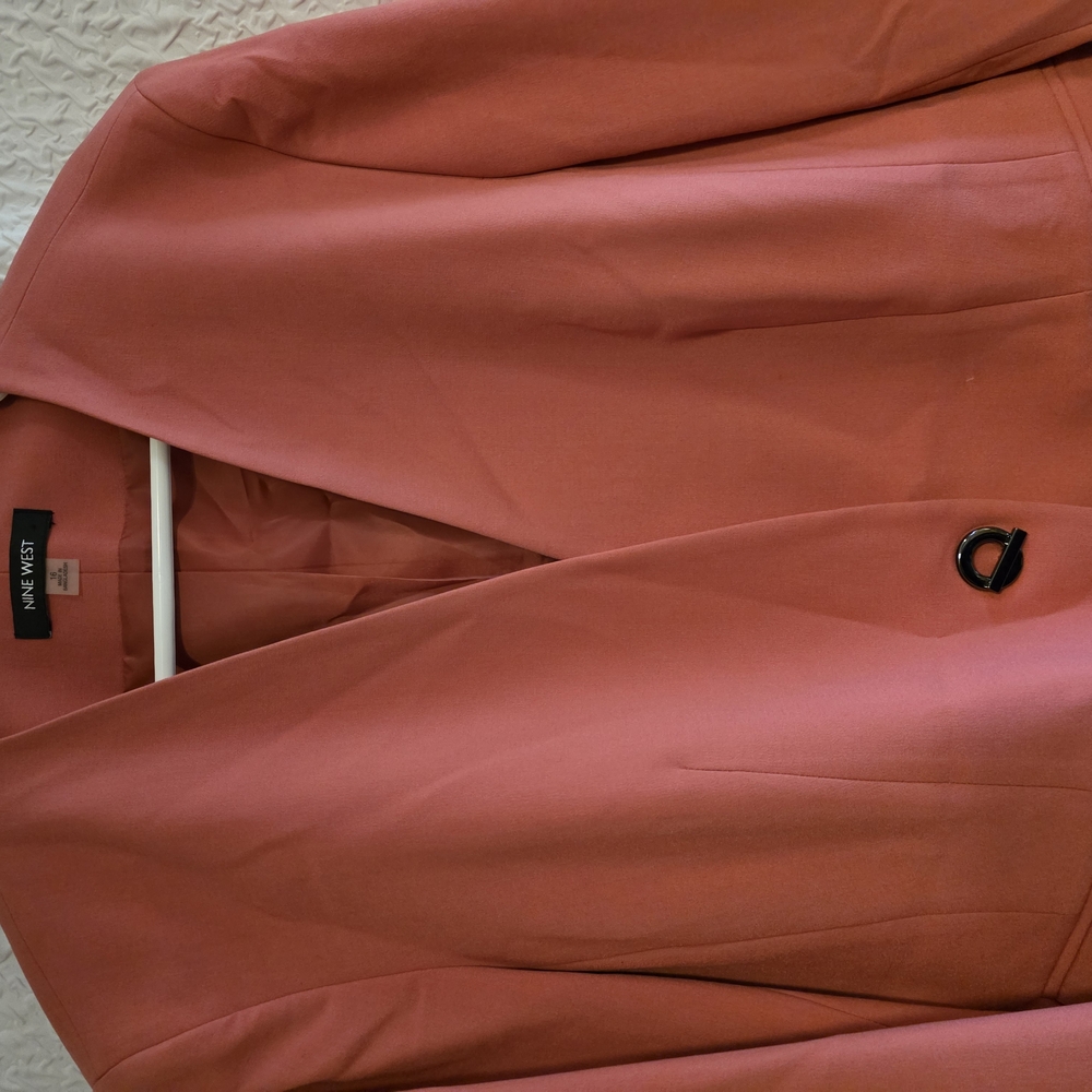 Nine West Pink Blazer Lightweight Suit Jacket